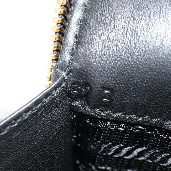 PRADA Shoulder Bag Safiano leather Black Gold Auth am10022V - Picture 12 of 16